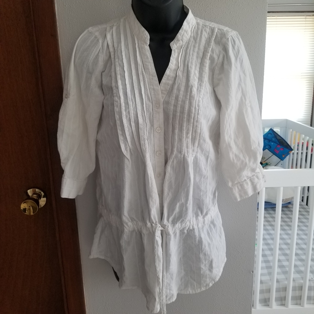 White Button-up top